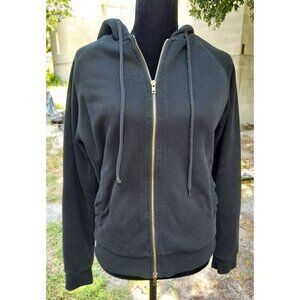 Sak Fifth Avenue Fleece Lined Hooded Jacket Black Size S